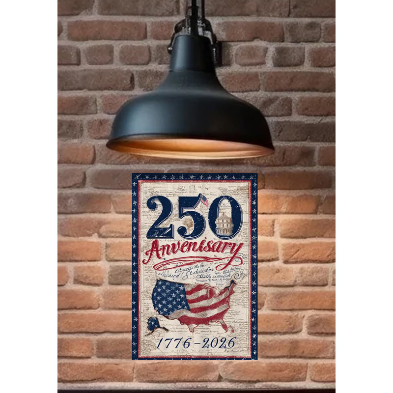 Plaque en métal America 250th Birthday