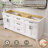 Qualik 72 Inch Double Bathroom Vanity with Solid Surface Sink Set-1384624593