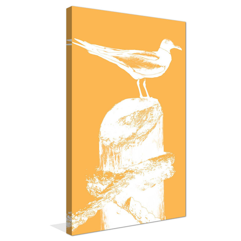 «Percher Seabird III», reproduction de peinture acrylique, H 30 po x l 18 po x P 1 po, Toile tendue
