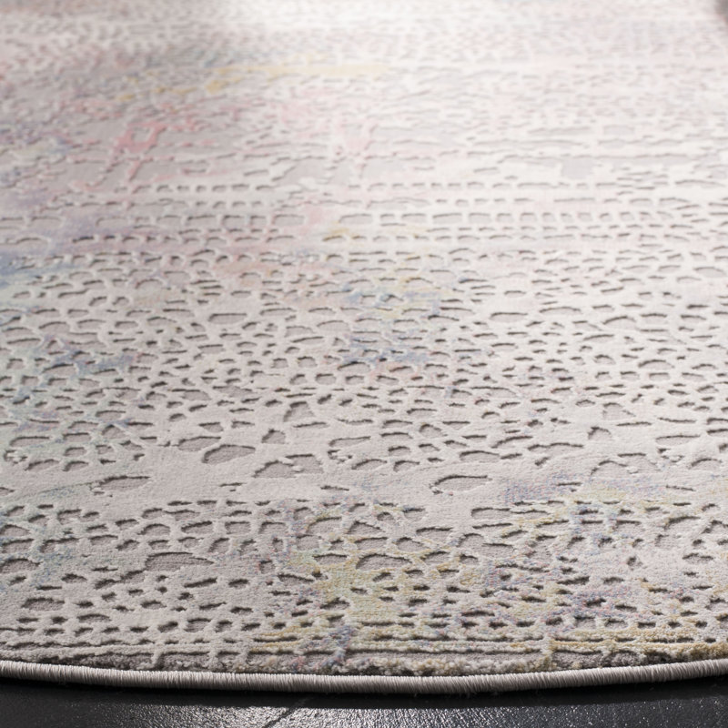 Wendi Performance Abstract Rug, Square 6'7"