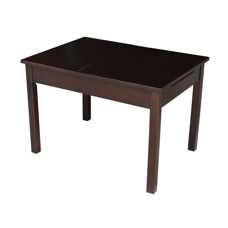 Dmitry Kids Solid Wood Play Or Activity Table, Rich Mocha