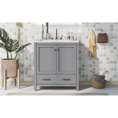 Keiani 30'' Single Bathroom Vanity with Top