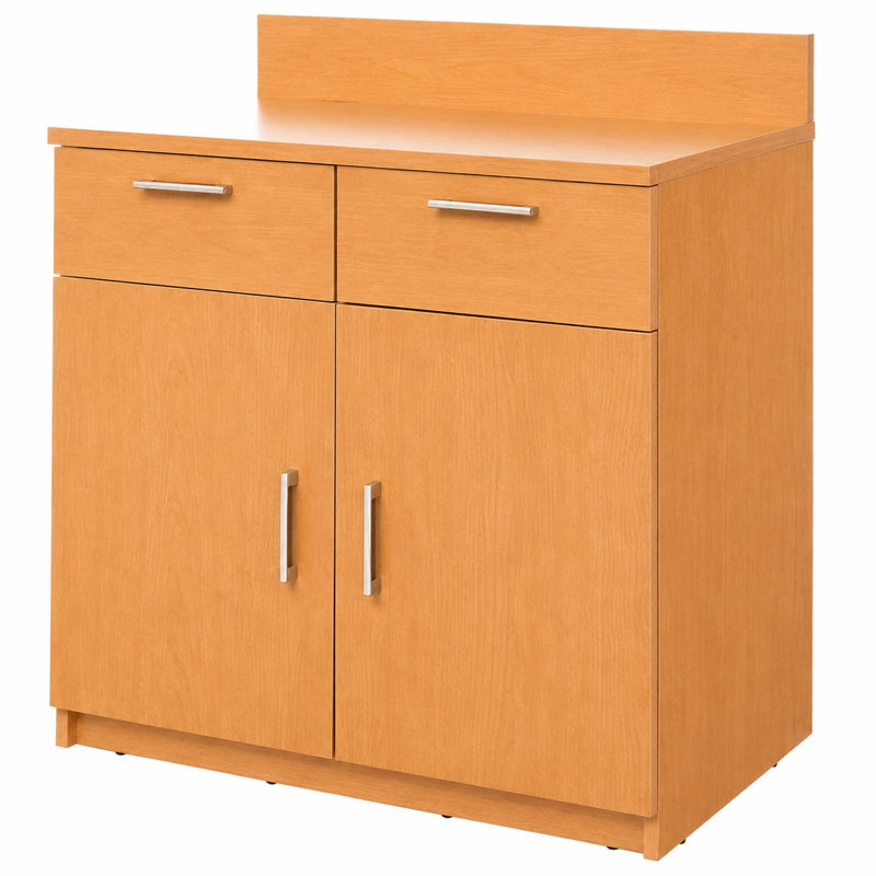 Armoire de rangement de bureau à 2 portes pour salle de pause, meuble pour coin café professionnel, entièrement assemblée, 91,4 cm L x 61 cm P x 91,4 cm H