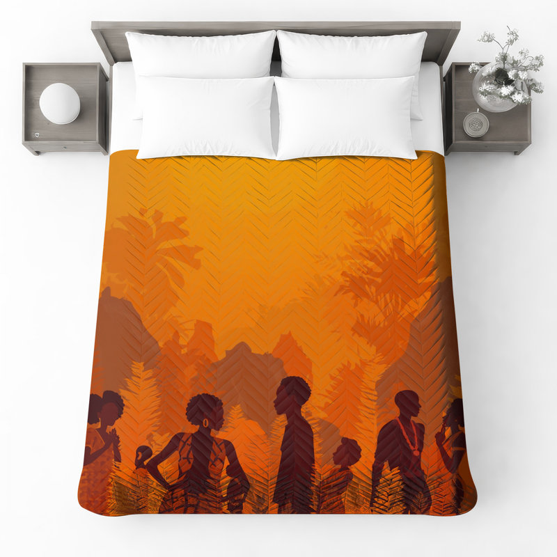 Couvre-lit matelassé Silhouette People, Queen