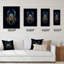 Horloge murale surdimensionnée exquise Scorpion doré sur bleu I-99640110