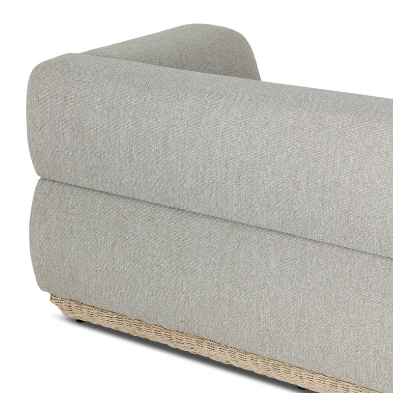 Evander Outdoor Sofa-96"-Ramiro Ecru