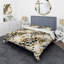 Ensemble de housse de couette abstrait orange et noir Classic Elegance Adventure II - microfibre de polyester-1112966579