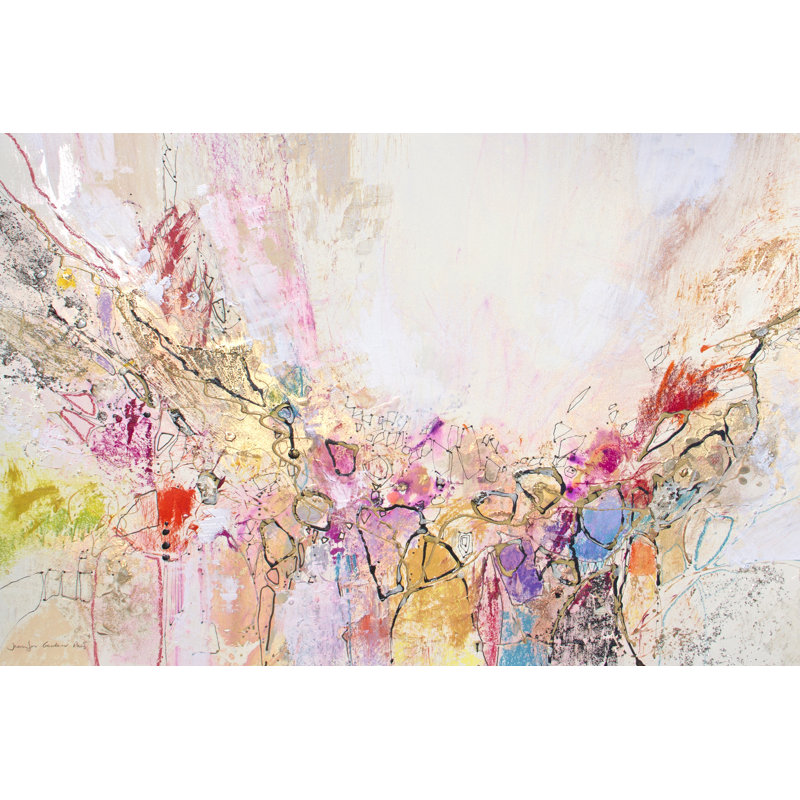 White Series XII by Jennifer Gardner - Wrapped Canvas Painting, 30cm H x 46cm W