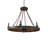 38" Wide Wagon Wheel 6 Light Chandelier