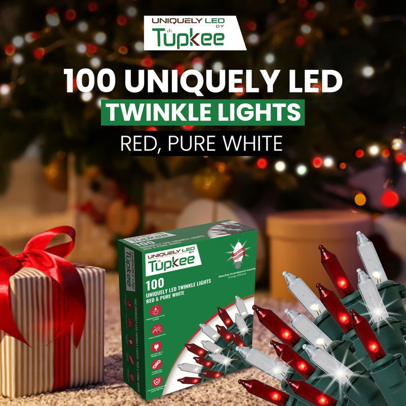Feux scintillants Tupkee Christmas Uniquely, Rouge / Blanc