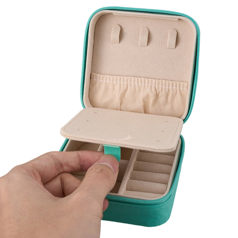 Jewellery Box + Dividers, Green