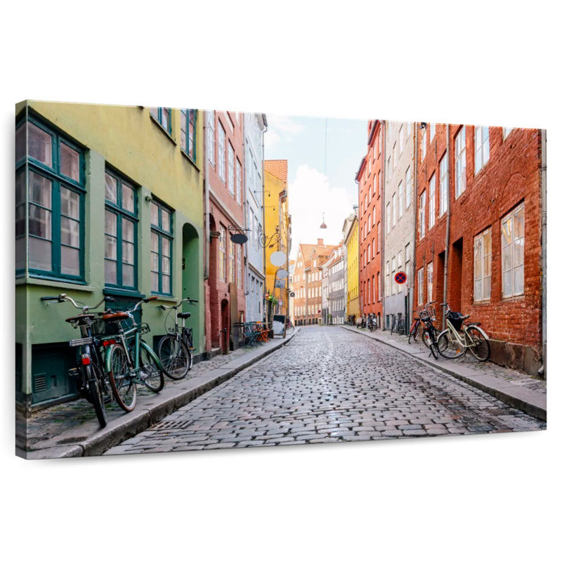 Cobbled Street In Copenhagen