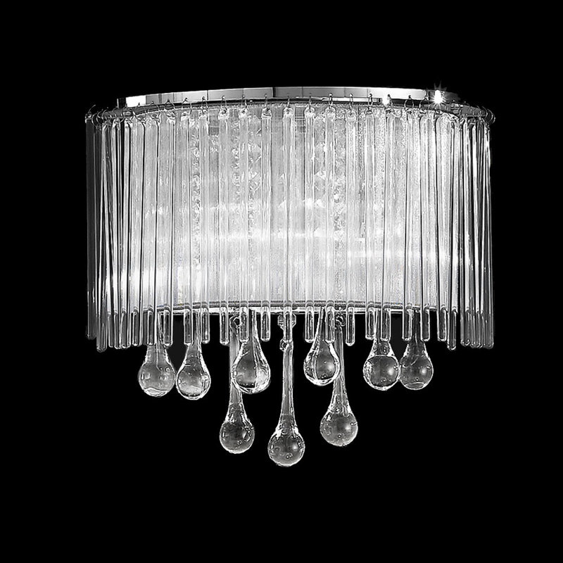 Glass Flush Mounted Sconce