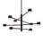 8 - Light Dimmable LED Sputnik Modern Linear Chandelier
