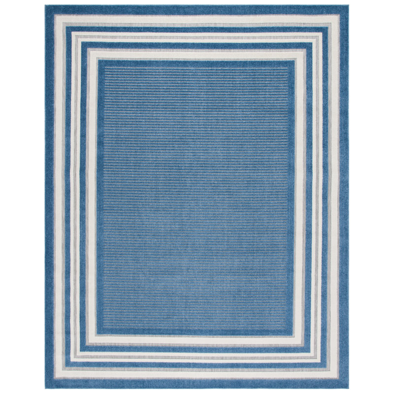 Doresha 303 Area Indoor/Outdoor Area Rug In Light Blue / Ivory, Rectangle 4'5" x 6'5"