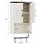 Rangement mural élégant pour salle de bain avec barre à serviettes amovible, 3 crochets et tablette réglable, P2, 14,64 po de profondeur, matériau polyvalent, hauteur de 22,49 po