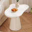 Table de bout crème, table d'appoint irrégulière