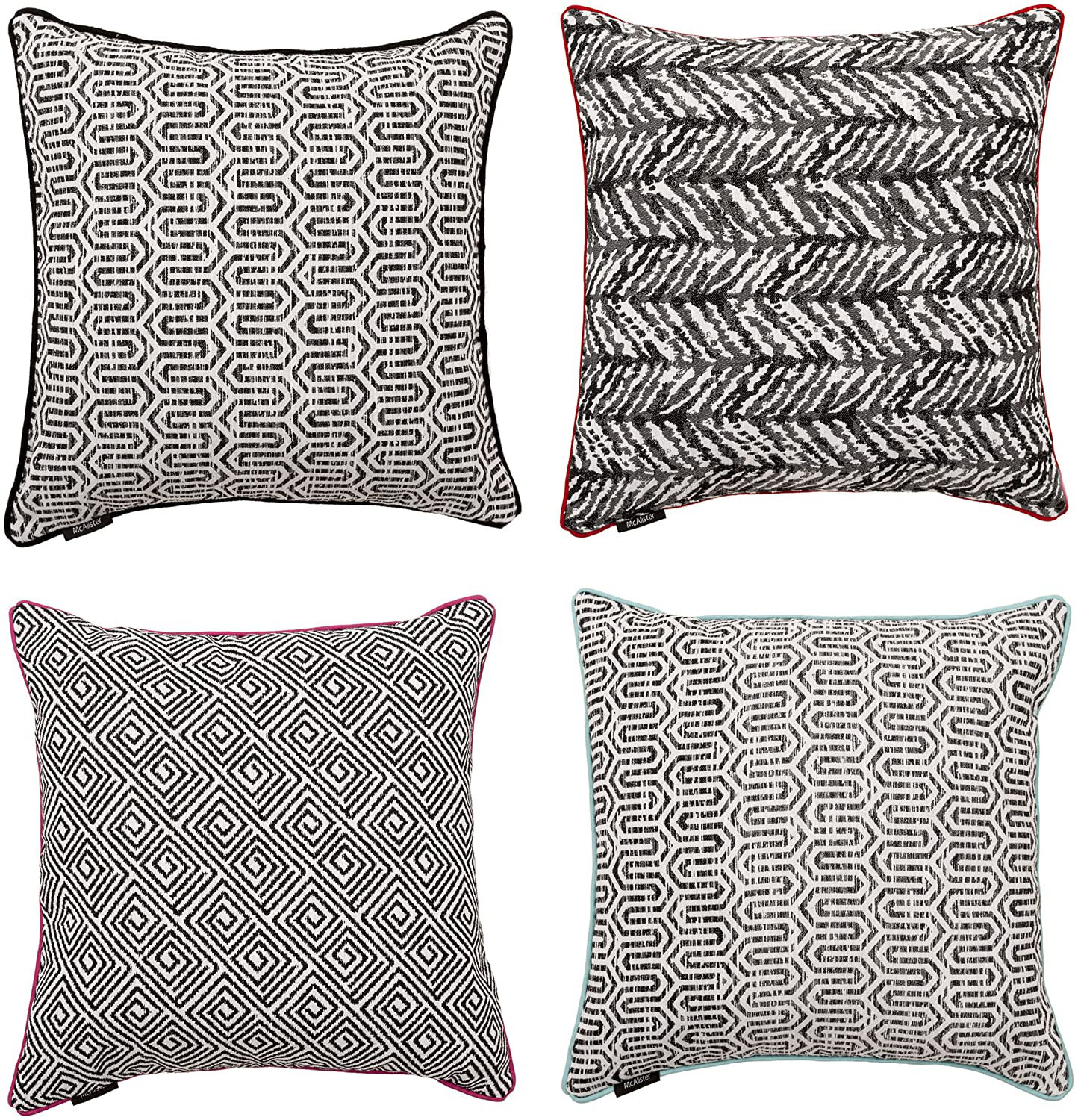 Black and white online aztec pillows