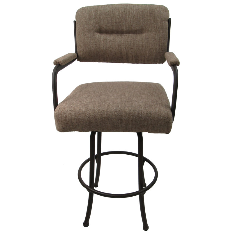 Melvin Swivel Counter Stool, Basin Beige, Brown, Counter Stool (26” Seat Height)