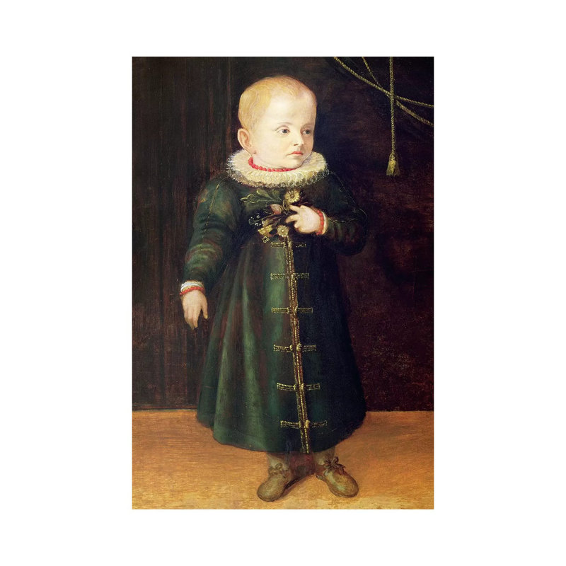 Portrait Of A Child (Emerald Outfit) by Sofonisba Anguissola - Wrapped Canvas Painting, 101.6cm H x 66.04cm W  x 1.91cm D