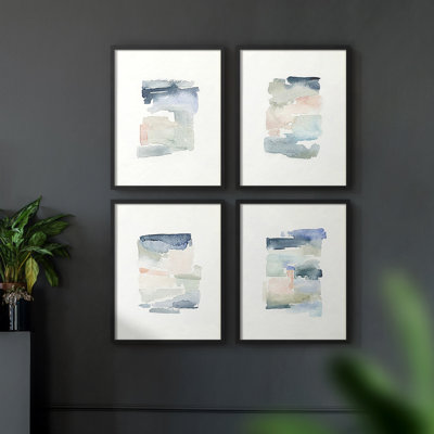 Sea Glass Color Studies I Framed Print - Set of 4