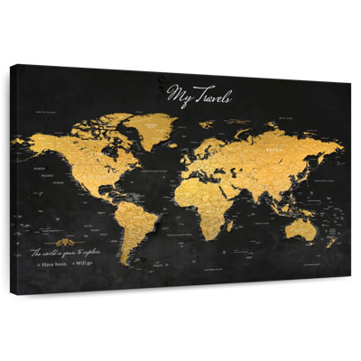 My Travels Push Pin World Milstead