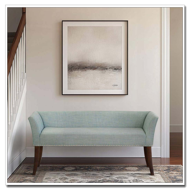 Banc rembourré Welburn bleu sarcelle, Sarcelle