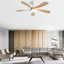 Ventilateur de plafond standard à 5 pales avec télécommande et lumière DEL Damecia-1295427714-1314893220