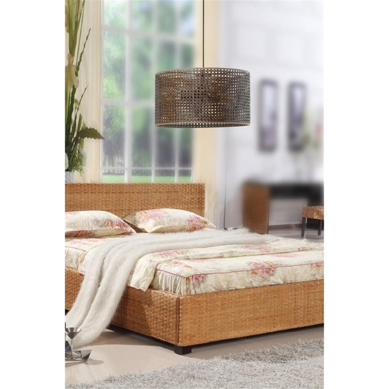 Luminaire suspendu cylindrique à 1 lumière Jacqui, Bronze