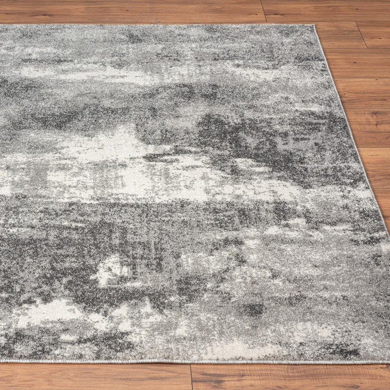 Doland Area Rug Dark Gray, Rectangle 6' x 9'