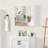 Frameless Mirror Cabinet Wall-Mounted Storage Cabinet with Storage and Adjustable Shelf-782165268