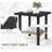 Patio Wicker Furniture Set With Button Tufted Cushions, Rattan Rocking Chairs, Coffee Table-1787383076
