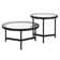 Quentin (Set of Two) Glass And Steel Round Nested Coffee Tables