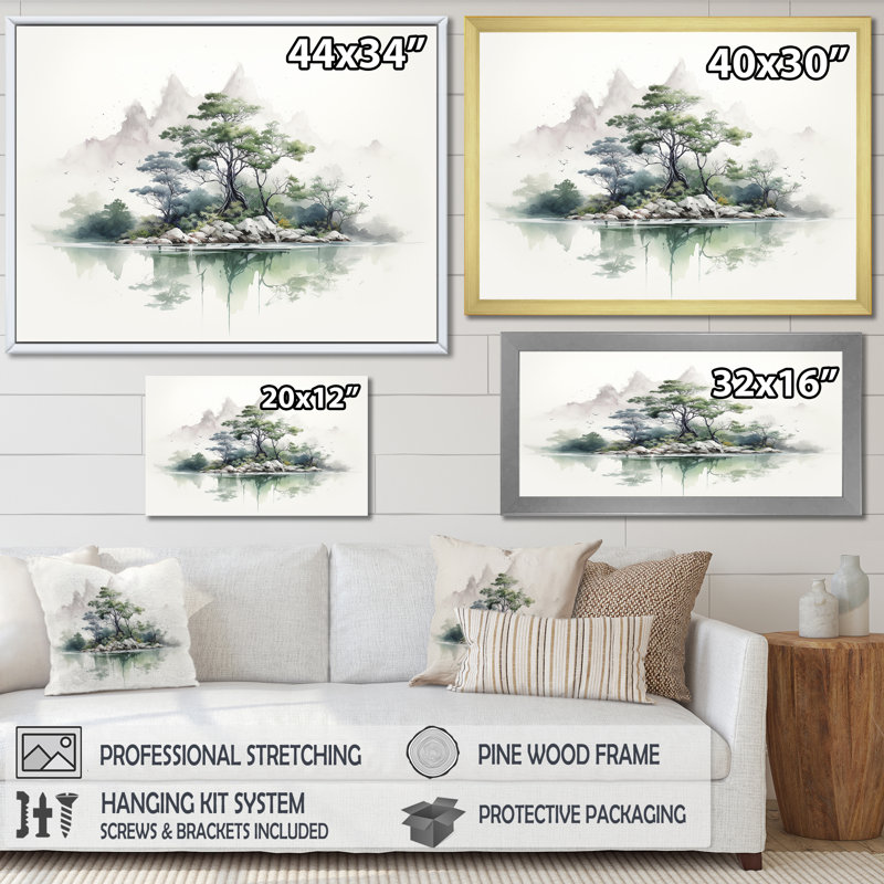 «Nature Scenery Minimalisme Moments», reproduction sur toile, Toile tendue, H 24 po x l 32 po x P 1 po