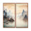 «Gray Tranquil Chinese Landscape Serenity II», art mural traditionnel sur toile