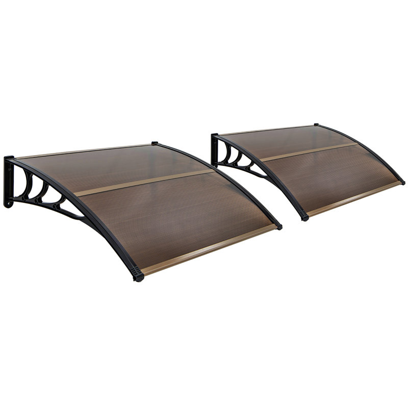 Gymax 48'' W x 11'' D Polycarbonate Cover Retractable