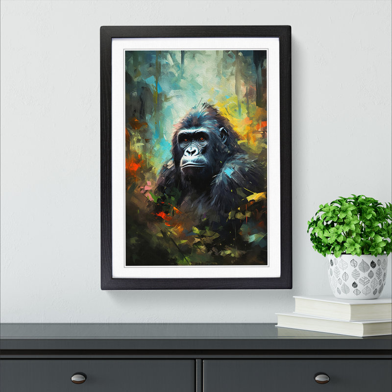 Gorilla Impressionism - Framed Print