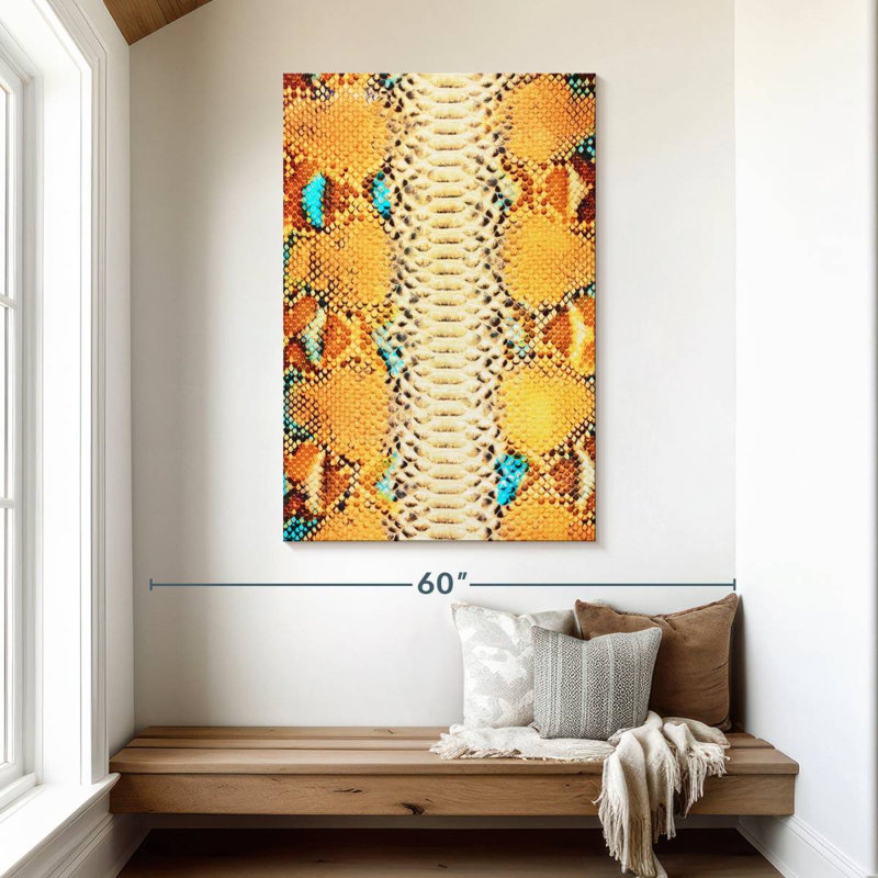 Brampt Python Snake Skin, 48" H x 32" W