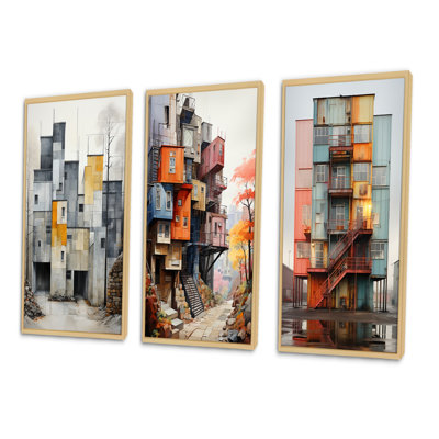 «Winter Warehouse Palette», 3 pièces sur toile