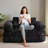 Gaint Folding Sofa Bed,U-Shaped Convertible Compression Bean Bag Sofa Bed-493410569