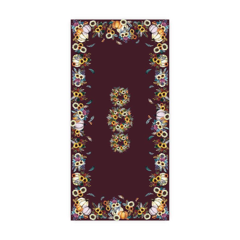 Fall Feathers Tablecloth, 144" L x 70" W