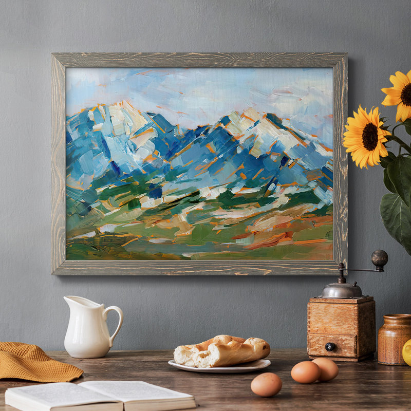 "Blue Mountain Peaks I", impression sur toile par J Paul, Cadre photo gris simple, H 22 po x l 32 po x P 1,5 po
