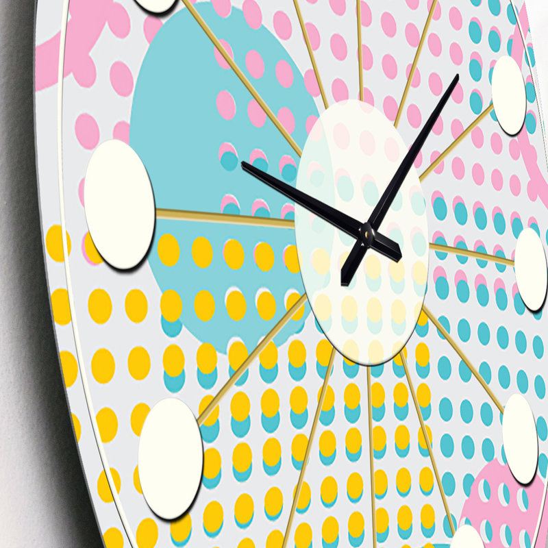 Horloge murale circulaire Mid-Century, Petit