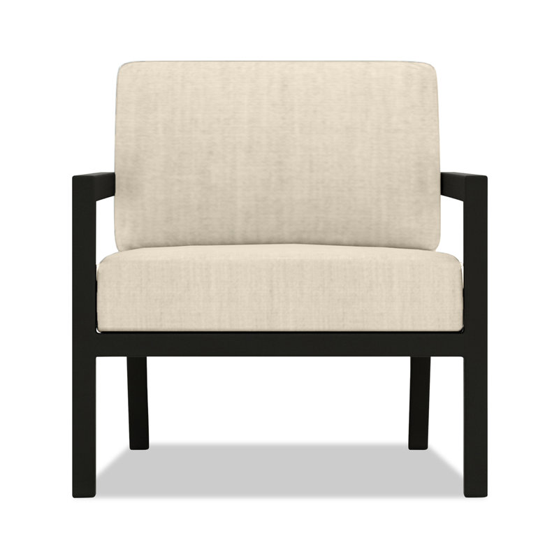 Vivant Patio Chair with Sunbrella® Cushions, Black, Spectrum Indigo Sunbrella®
