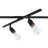 Nina 6-Light Matte Black Double Centre Swivel Track Lighting with Pivoting Track Heads