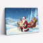 «Santa Reindeer Snowscape», art mural sur toile-121121936