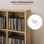 HOMCOM Tall 456 CD/ 336 DVD Storage Unit 89 x 130.5 cm Nature Wood