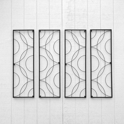 Florean 42 in. H x 28 in. W Iron Lattice Panel Trellis