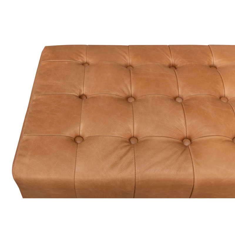 Beam Leather Bench
