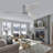 52 Inch Flush Mount Ceiling Fan Dc 3 Carved Wood Fan Blade Noiseless Reversible Motor Remote Control Without Light